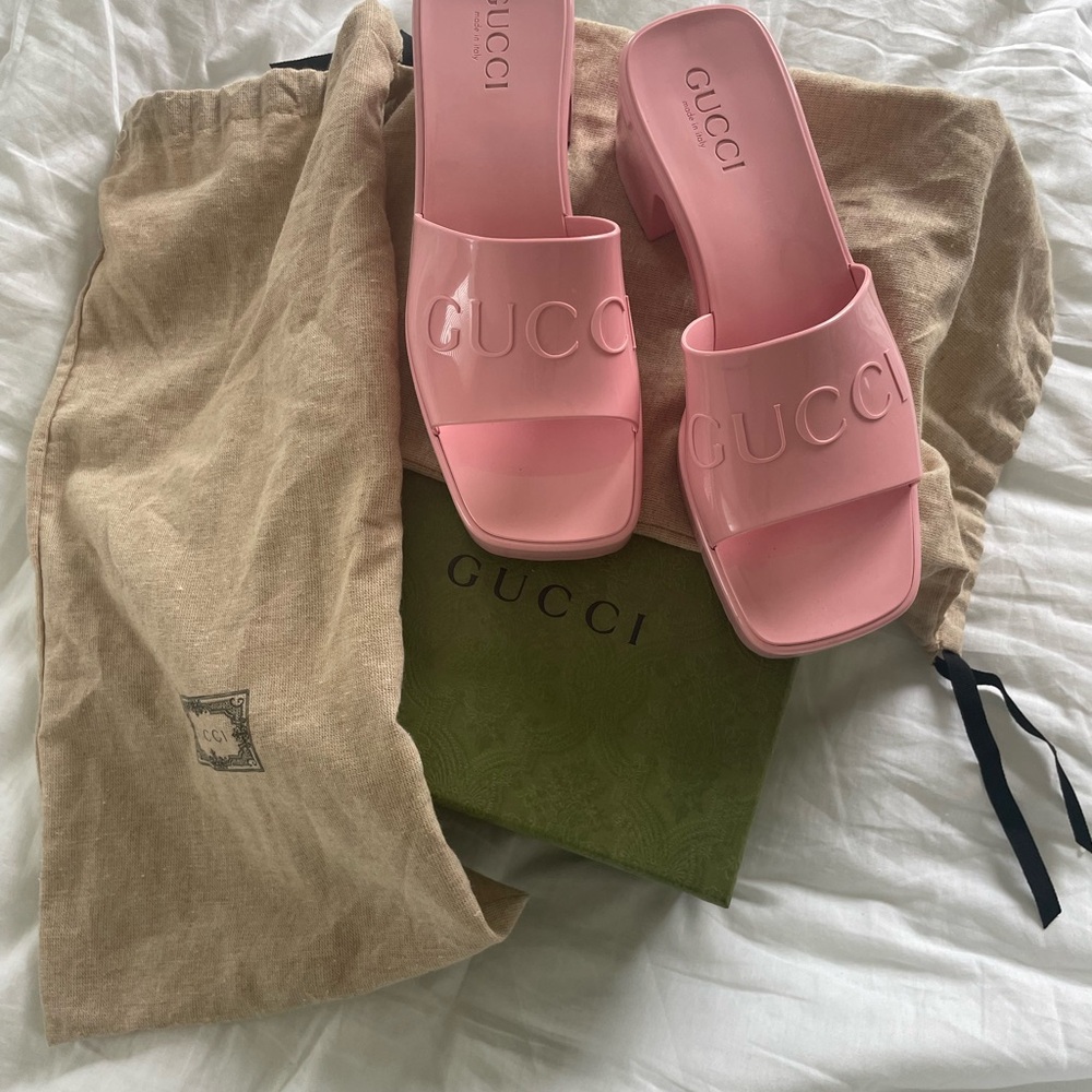 Gucci Blush Pink Slide Sandals